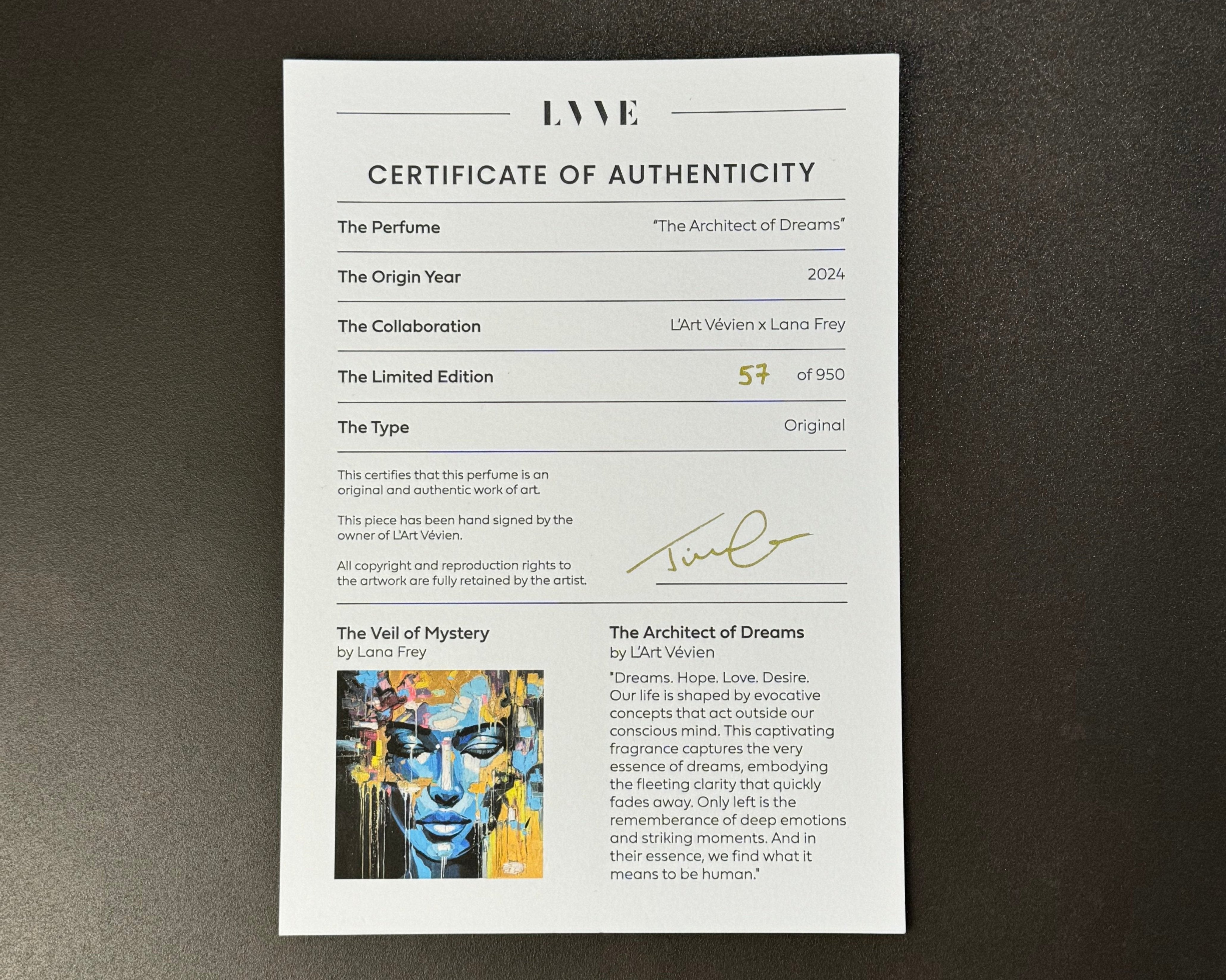 The Architect of Dreams - Luxury Parfum - L'Art Vévien